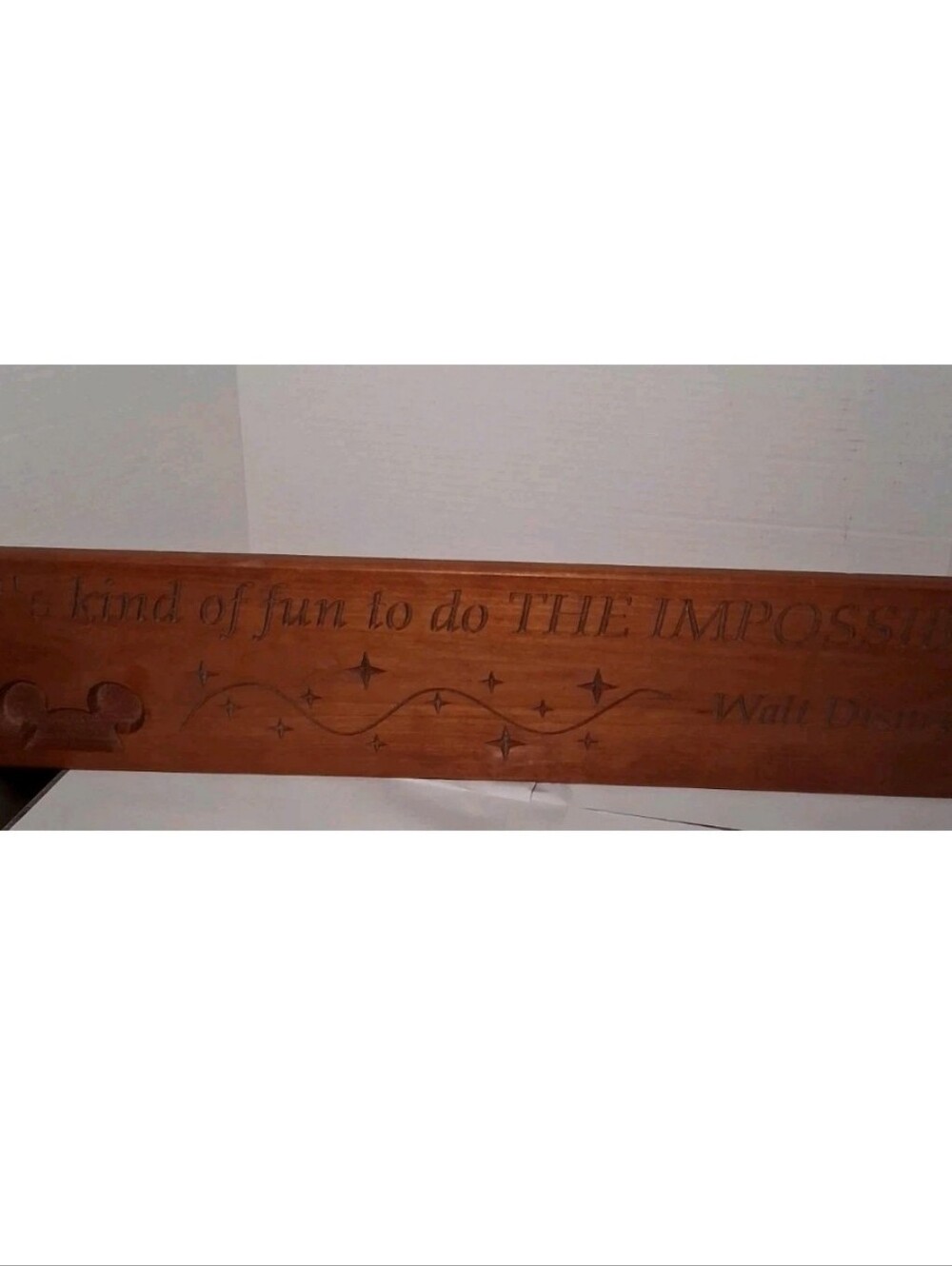 Disney Carved Wooden Wall Art in Brown